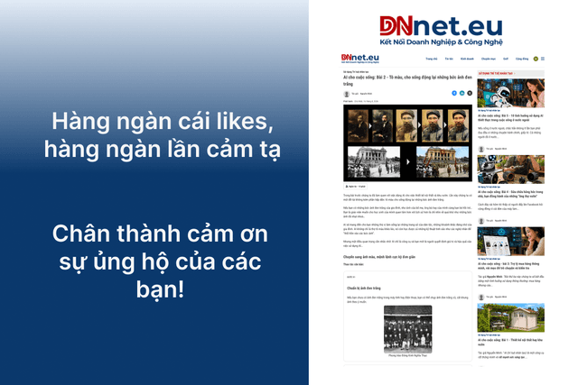 Hàng ngàn cái likes, hàng ngàn lần cảm tạ. Chân thành cảm ơn sự ủng hộ của các bạn