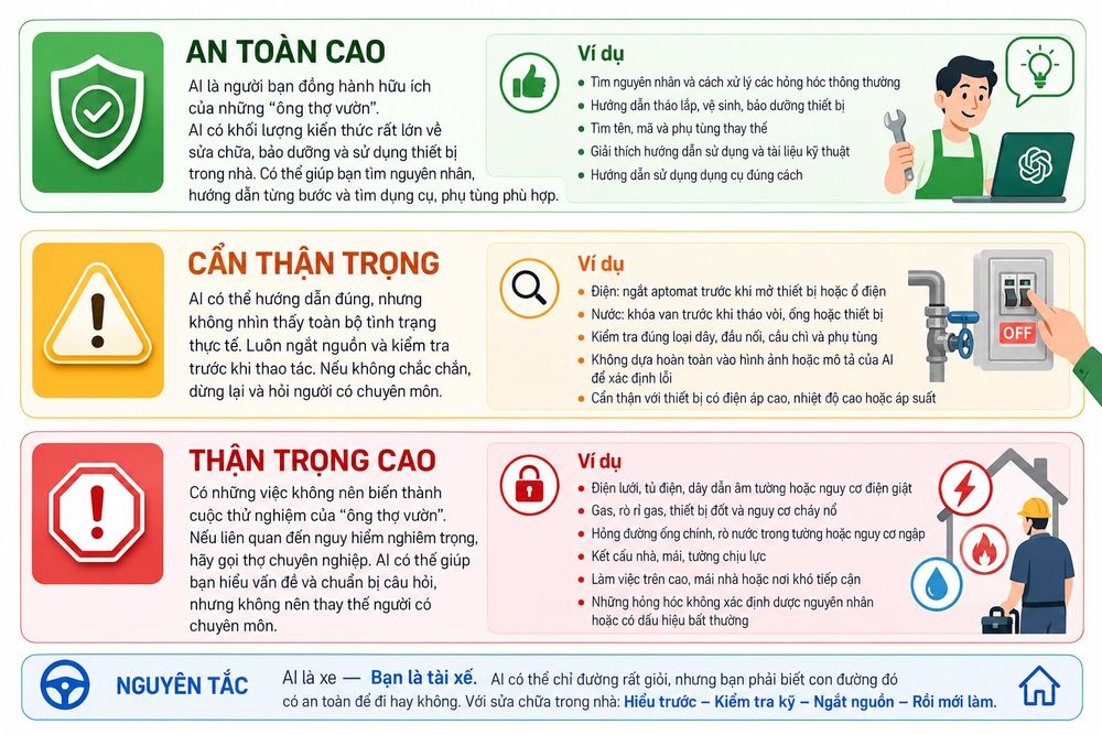 An toàn khi sử dụng AI để sửa chữa